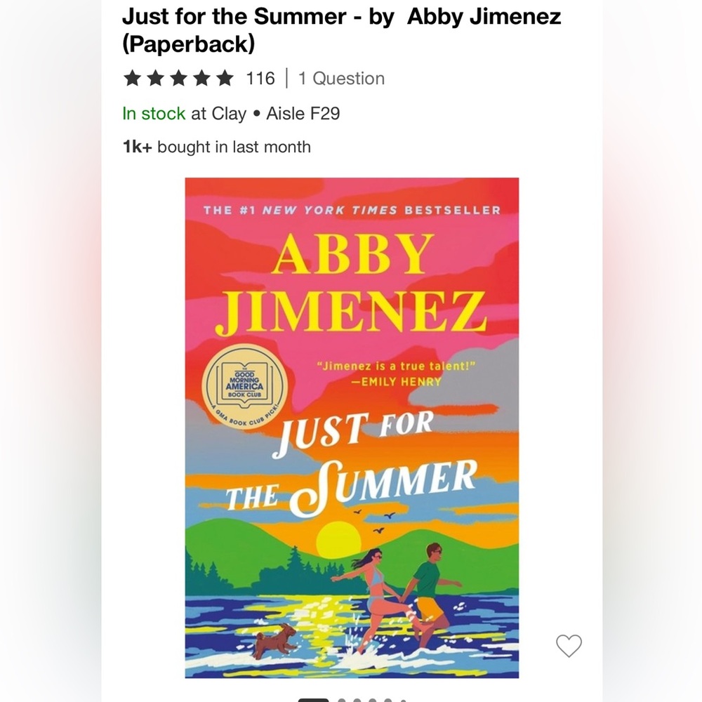 Just for the Summer Paperback Book by Abby Jimenez